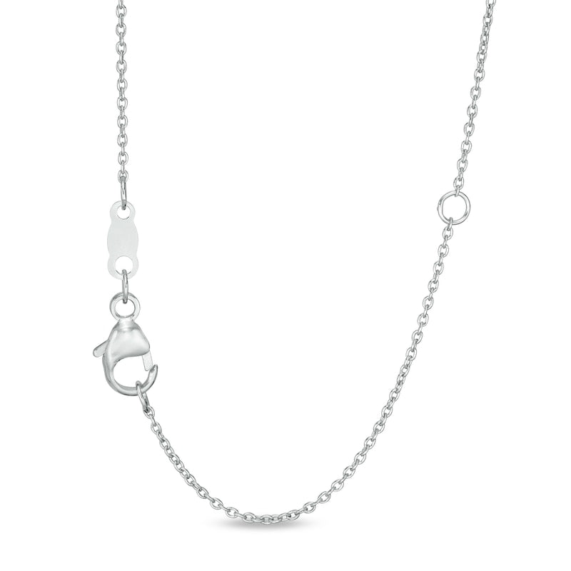 0.25 CT. T.W. Baguette Natural Diamond Zigzag Bezel-Set Necklace in 10K White Gold