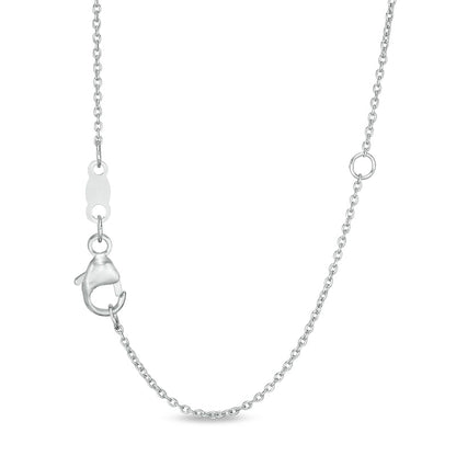 0.25 CT. T.W. Baguette Natural Diamond Zigzag Bezel-Set Necklace in 10K White Gold