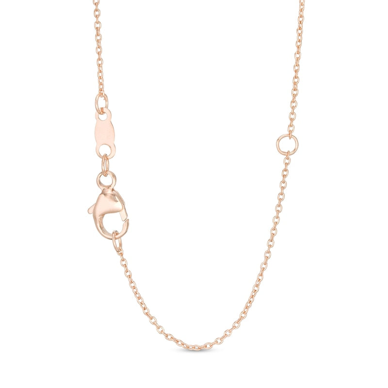 0.25 CT. T.W. Baguette Natural Diamond Zigzag Bezel-Set Necklace in 10K Rose Gold