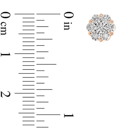 0.75 CT. T.W. Composite Diamond Stud Earrings in 14K Rose Gold