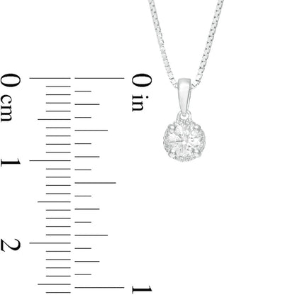 0.25 CT. T.W. Natural Diamond Frame Pendant in 10K White Gold