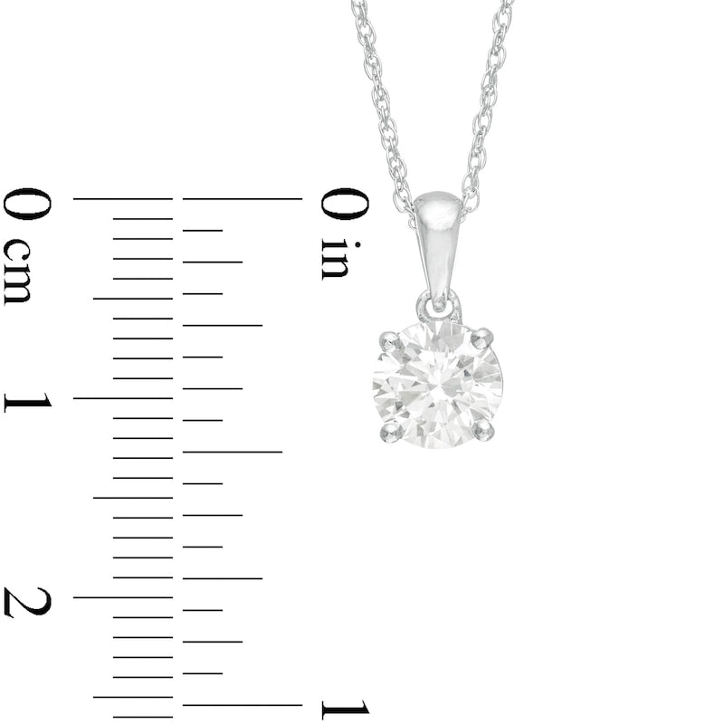 1 CT. Natural Clarity Enhanced Solitaire Pendant in 10K White Gold