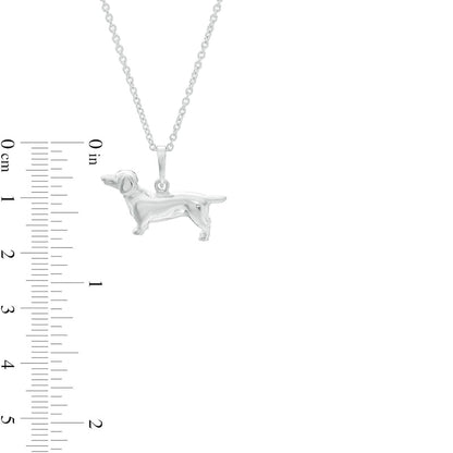 Dachshund Pendant in Sterling Silver