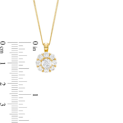 1.2 CT. T.W. Certified Natural Diamond Scallop Frame Flower Pendant in 14K Gold (I/I2)