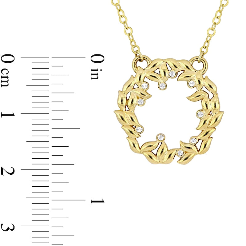 Open Wreath Necklace in 10K Two-Tone Gold - 17