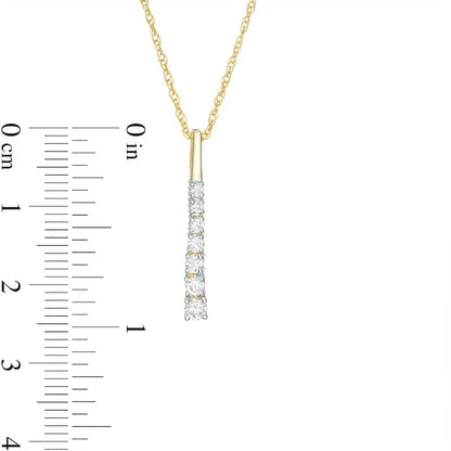 0.33 CT. T.W. Journey Natural Diamond Pendant in 10K Yellow Gold