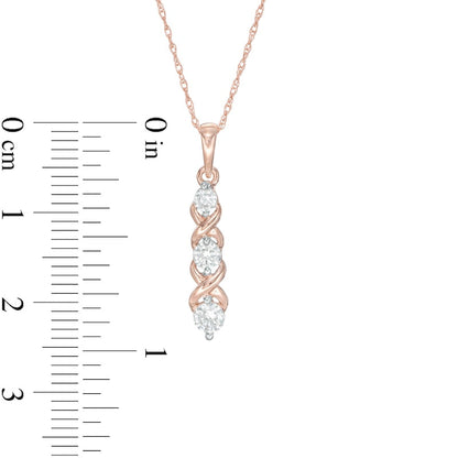 0.33 CT. T.W. Natural Diamond Infinity Pendant in 10K Rose Gold