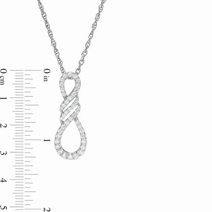 0.25 CT. T.W. Natural Diamond Infinity Flame Pendant in Sterling Silver