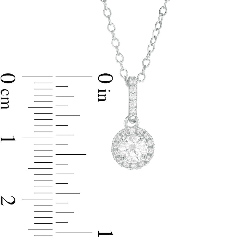 0.38 CT. T.W. Natural Diamond Frame Pendant in 14K White Gold