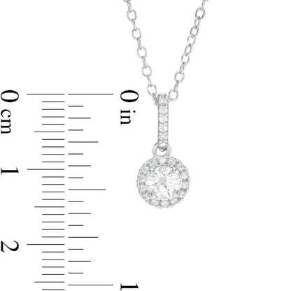 0.38 CT. T.W. Natural Diamond Frame Pendant in 14K White Gold