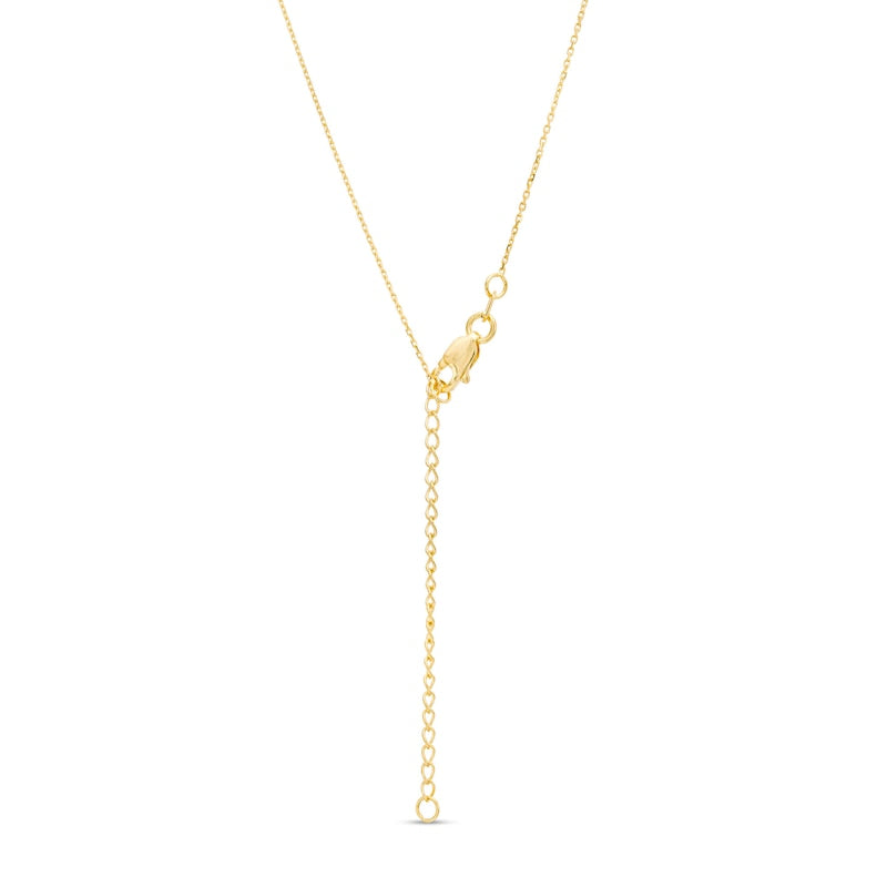Etched LOVE" Horizontal Bar Necklace in 14K Gold"