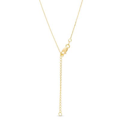 Etched LOVE" Horizontal Bar Necklace in 14K Gold"
