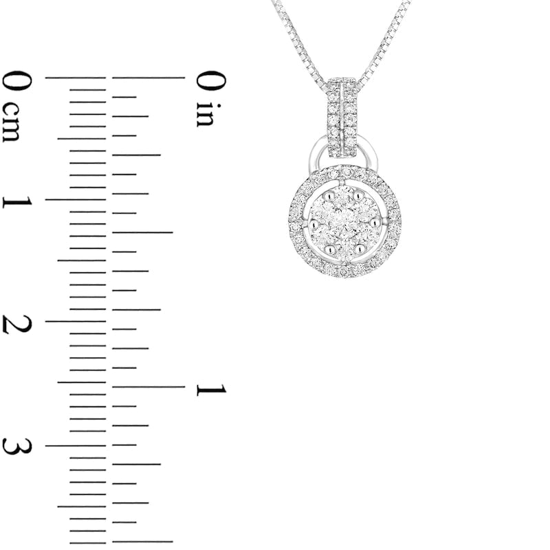 0.33 CT. T.W. Composite Natural Diamond Doorknocker Pendant in 10K White Gold