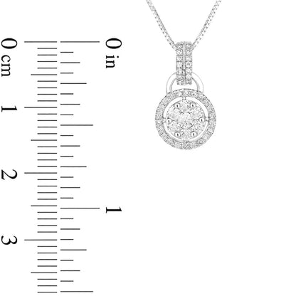 0.33 CT. T.W. Composite Natural Diamond Doorknocker Pendant in 10K White Gold