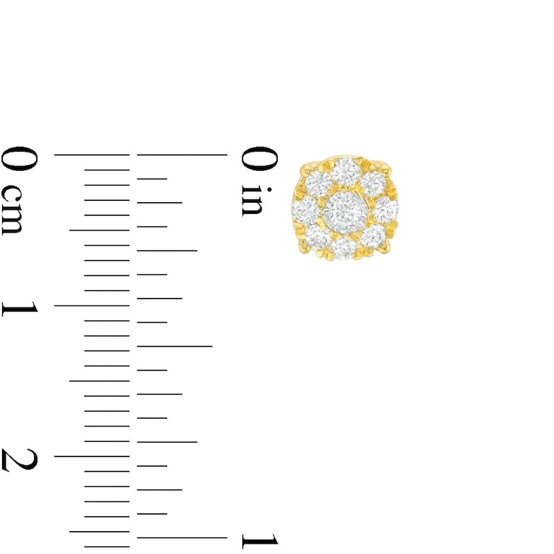 0.5 CT. T.W. Diamond Frame Stud Earrings in 10K Gold