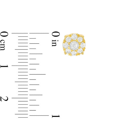 0.5 CT. T.W. Diamond Frame Stud Earrings in 10K Gold