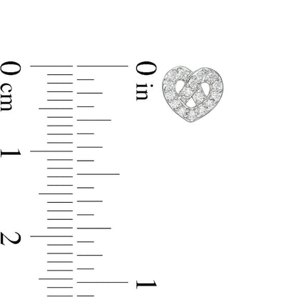 0.2 CT. T.W. Diamond Heart Stud Earrings in Sterling Silver