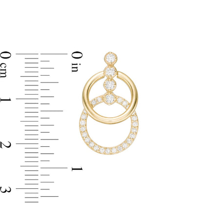 0.63 CT. T.W. Diamond Double Doorknocker Drop Earrings in 10K Gold
