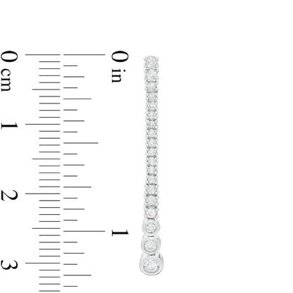 0.5 CT. T.W. Diamond Graduated Drop Earrings in 14K White Gold