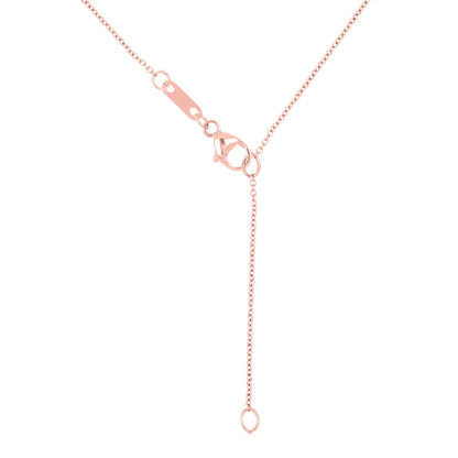 0.17 CT. T.W. Natural Diamond Interlocking XO" Necklace in Sterling Silver with 14K Rose Gold Plate"