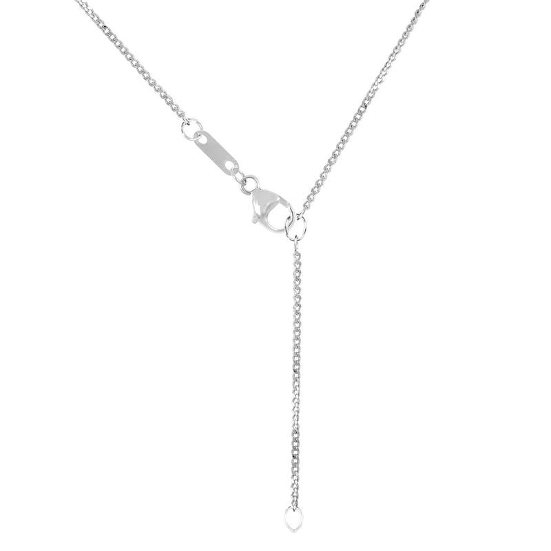 0.5 CT. T.W. Composite Cushion Natural Diamond Frame Pendant in 10K White Gold