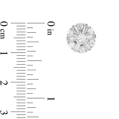 1 CT. T.W. Composite Diamond Stud Earrings in 10K White Gold