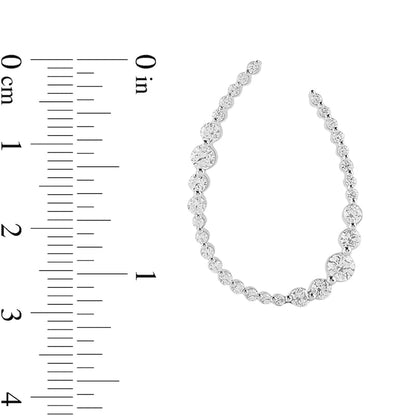 2 CT. T.W. Diamond Front Facing Teardrop Earrings in 10K White Gold