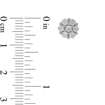 0.33 CT. T.W. Composite Diamond Flower Stud Earrings in 10K White Gold