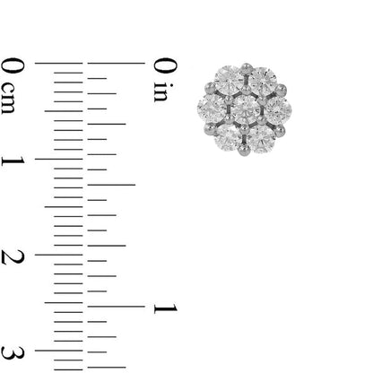 0.75 CT. T.W. Composite Diamond Flower Stud Earrings in 10K White Gold