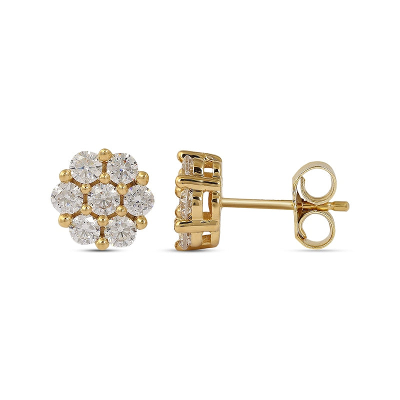 0.75 CT. T.W. Composite Diamond Flower Stud Earrings in 10K Gold
