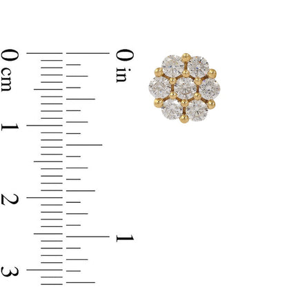 0.75 CT. T.W. Composite Diamond Flower Stud Earrings in 10K Gold