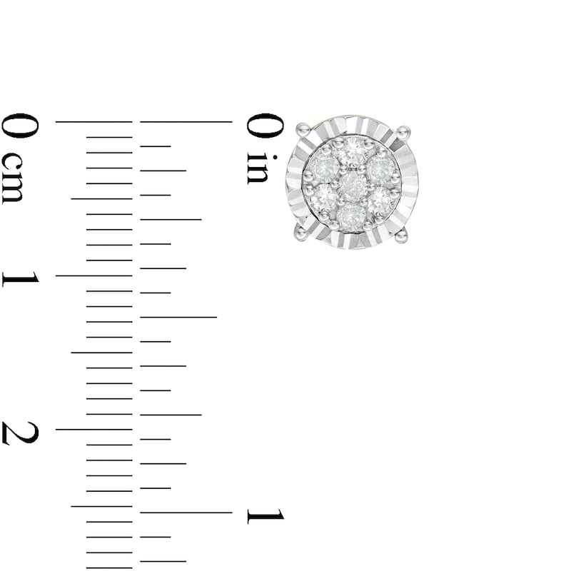 0.5 CT. T.W. Composite Diamond Solitaire Illusion Stud Earrings in 10K Gold