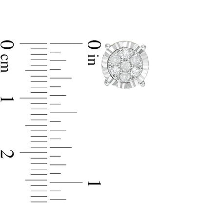 0.5 CT. T.W. Composite Diamond Solitaire Illusion Stud Earrings in 10K Gold