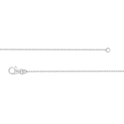 Pear-Shaped White Topaz Double Frame Pendant in Sterling Silver - 20