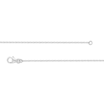 White Topaz Frame Flower Necklace in Sterling Silver