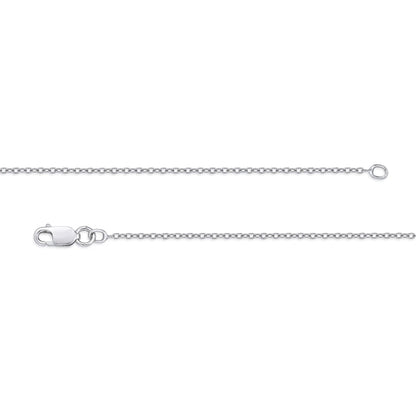 6.0mm White Lab-Created Sapphire Frame Teardrop Pendant in Sterling Silver