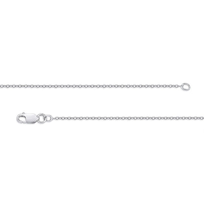 6.0mm Blue and White Topaz Frame Teardrop Pendant in Sterling Silver