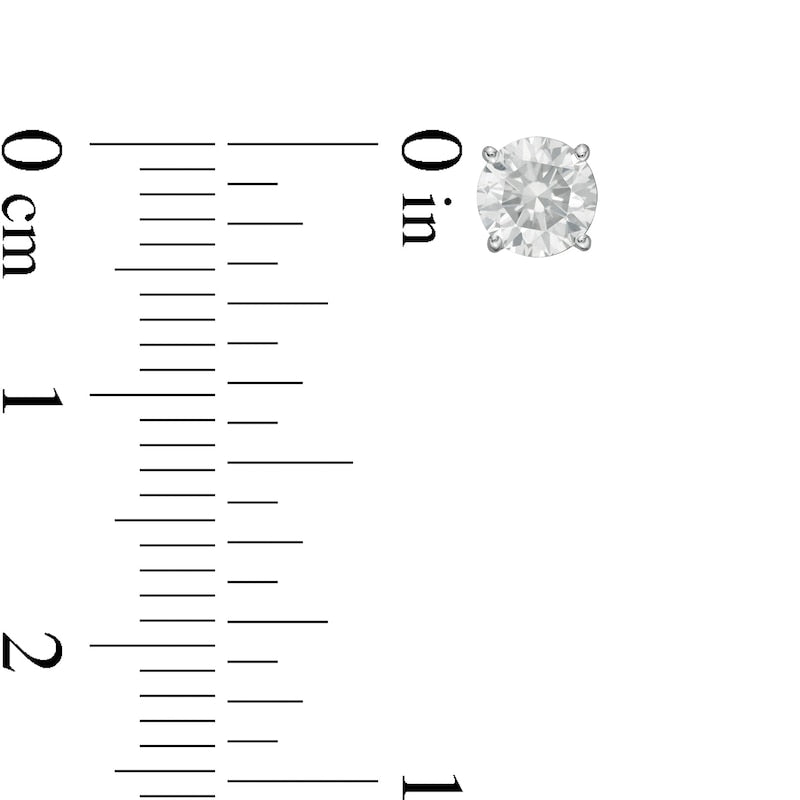 0.75 CT. T.W. Diamond Solitaire Stud Earrings in 10K White Gold