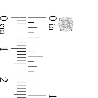 0.75 CT. T.W. Diamond Solitaire Stud Earrings in 10K White Gold