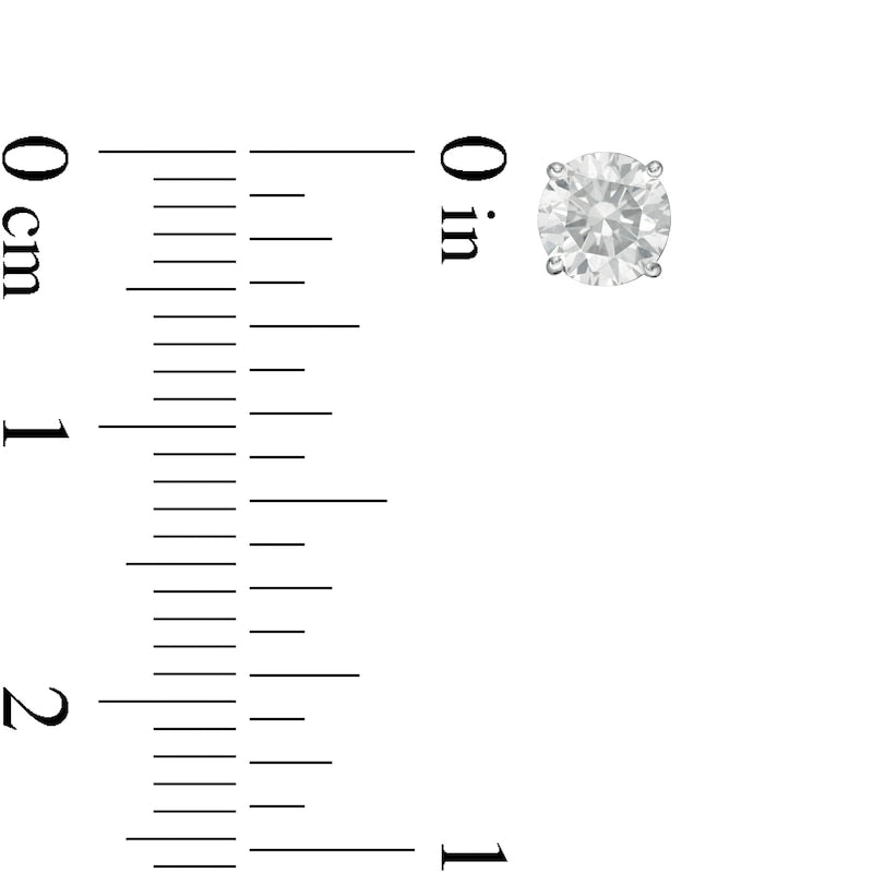 0.88 CT. T.W. Diamond Solitaire Stud Earrings in 10K White Gold
