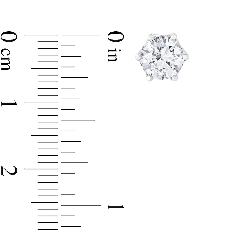 2 CT. T.W. Diamond Solitaire Stud Earrings in 14K White Gold