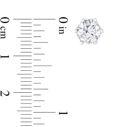 2 CT. T.W. Diamond Solitaire Stud Earrings in 14K White Gold
