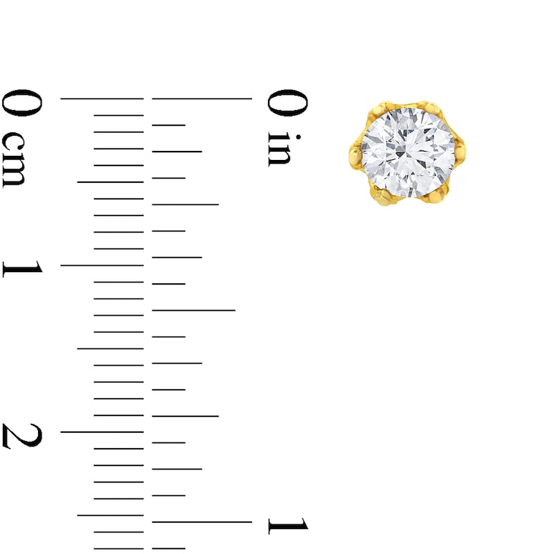2 CT. T.W. Diamond Solitaire Stud Earrings in 14K Gold
