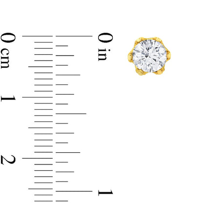 2 CT. T.W. Diamond Solitaire Stud Earrings in 14K Gold