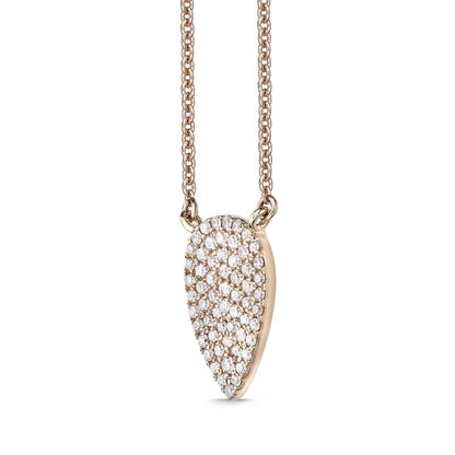 0.25 CT. T.W. Composite Natural Diamond Teardrop Necklace in 10K Rose Gold