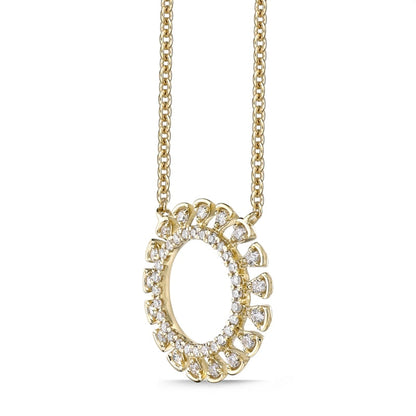 0.25 CT. T.W. Composite Natural Diamond Sun Necklace in 10K Yellow Gold