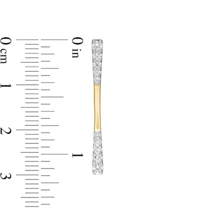 0.5 CT. T.W. Journey Diamond Linear Drop Earrings in 10K Gold