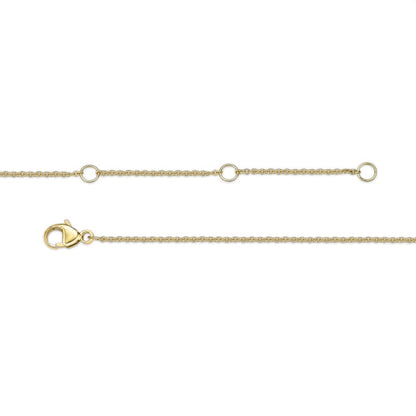 0.17 CT. T.W. Baguette Natural Diamond Sideways Bar Necklace in 10K Yellow Gold