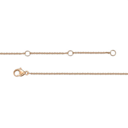 0.17 CT. T.W. Baguette Natural Diamond Sideways Bar Necklace in 10K Rose Gold