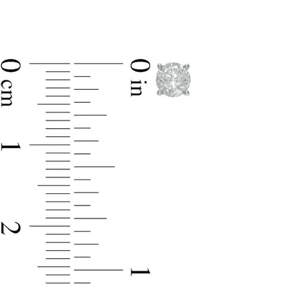 0.63 CT. T.W. Diamond Solitaire Stud Earrings in 10K White Gold (I/I3)